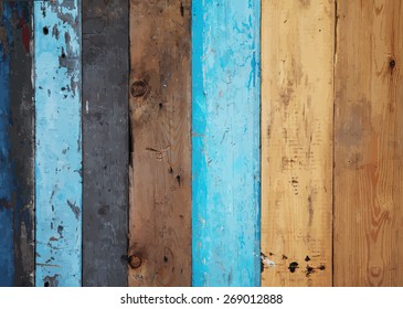 pared de madera, vector.