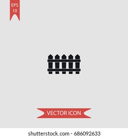 Wooden wall vector icon, illustration symbol