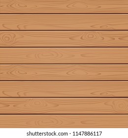 Wooden Wall. Vector wood texture. Horizontal wood plank 