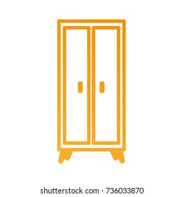 wooden wardrobe furniture home decoration icon