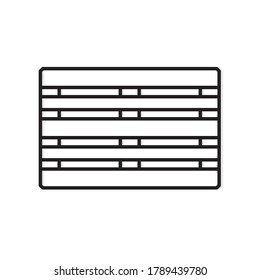 icono de paleta de almacén de madera- ilustración vectorial