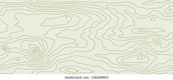 Wooden Wavy Line Pattern. Tree Fiber, Wood Grain Texture. Dense Ripple Lines. Abstract Topographic Seamless Background. Vector Illustration