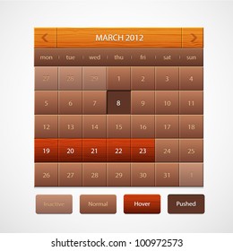 Wooden Web Calendar