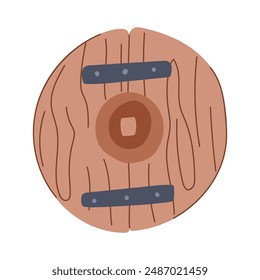 wooden wheel ancient cartoon. vintage wood, antique mill, first evolution wooden wheel ancient sign. isolated symbol vector illustration