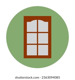 Wooden window icon vector illustration symbol design