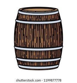 Wooden wine barrel