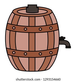 wooden wine barrel