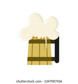 Wooden Wine Glass Icon Vector Illustration