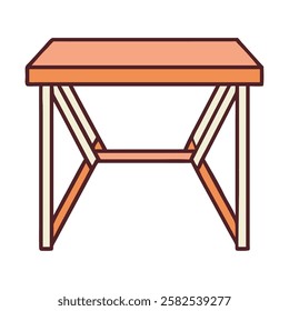 Wooden writing desk for home office and workspace decoration