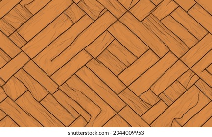 Wooden zigzag floor surface texture background. abstract wooden woven vector illustration