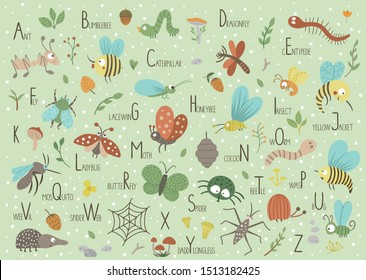 A-Z Insect Alphabet Poster 8x10 Digital Download INSTANT DOWNLOAD