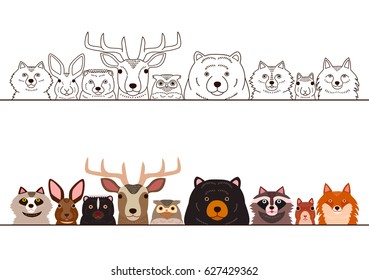 woodland animals border set