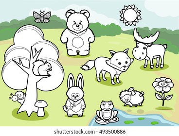 Woodland Animals and Cute Forest Design Elements