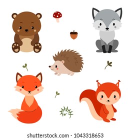 Woodland Animals Set.