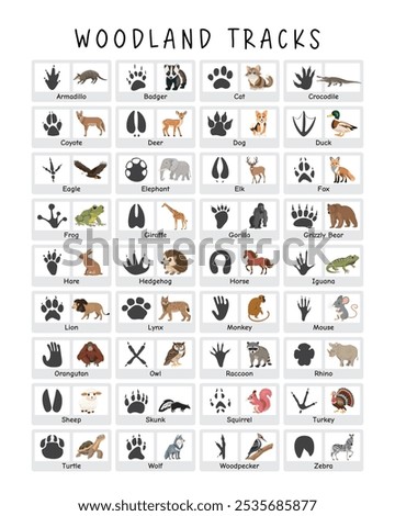 Similar – Image, Stock Photo Animal tracks in the snow