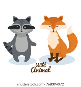 woodland animals wild icon