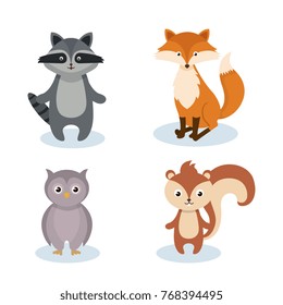 woodland animals wild icon