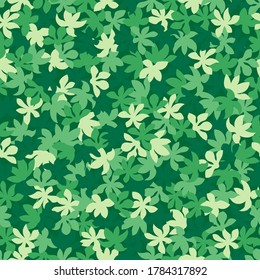 Woodland camouflage pattern background seamless vector illustration. Green mint decorative style clothing masking camo repeat print. Light green colors forest texture