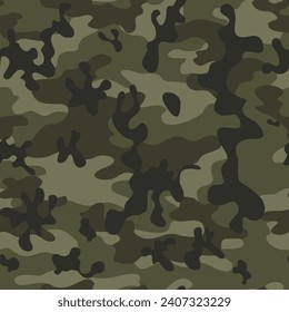 
Woodland camouflage pattern seamless army background, military uniform texture, urban street camouflage print. Fashionable design.