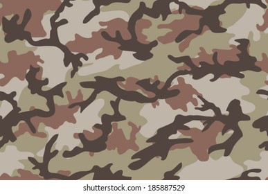 Woodland camouflage seamless pattern. Four colors.