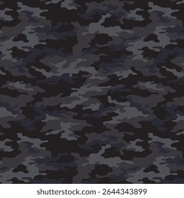 Padrão sem emenda da camuflagem de Woodland, textura do camo do exército militar, fundo de vetor abstrato para tecido e impressão