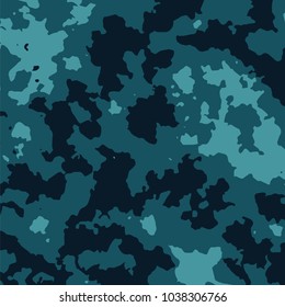 Woodland camouflage. Trendy style camo, repeat print. Vector illustration. Vector Background. Military Theme. 