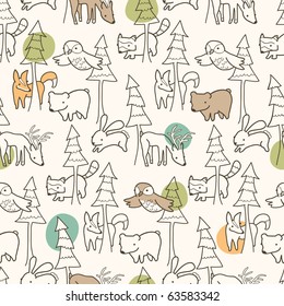Woodland Creatures Pattern