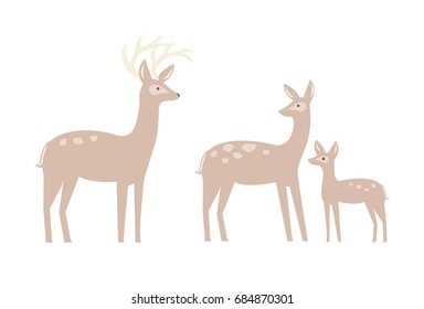 Woodland Deer Family.