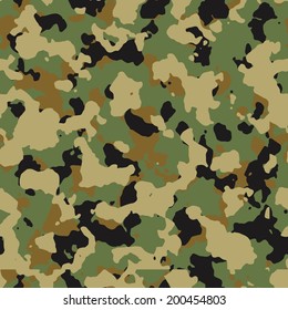 Woodland seamless camo texture vector