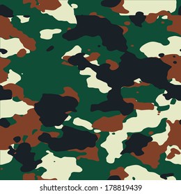 woodland seamless vector camo pattern. 200+ camo textures in my portfolio. 