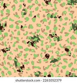 Woodland Vector Camoflage. Seamless Brush. Army Grey Grunge. Abstract Tree Print. Digital Urban Camouflage. Green Camo Print. Brown Hunter Pattern. Repeat Grey Pattern. Vector Seamless Camouflage.