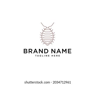 Woodlice logo design vector template