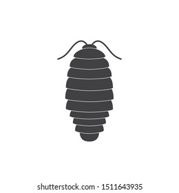 Woodlouse insect icon. flat simple pictogram. vector illustration