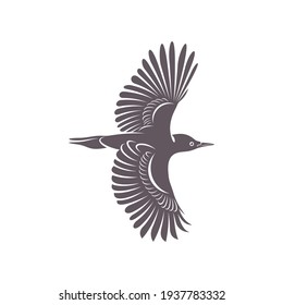 Woodpecker bird design vector illustration, Creative Woodpecker bird logo design concept template, symbols icons