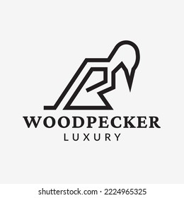 Woodpecker Bird Logo Template Design