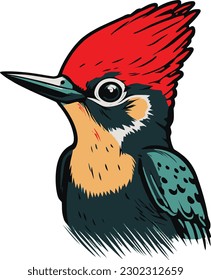 A Woodpecker Cute, vector, art, Animal