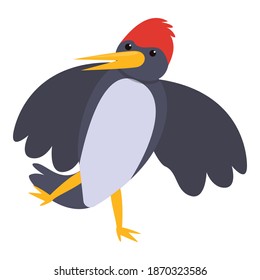 Woodpecker icon. Cartoon of woodpecker vector icon for web design isolated on white background