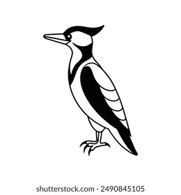 Woodpecker icon silhouette vector style