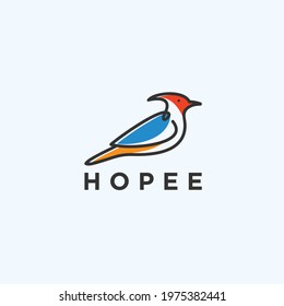 woodpecker logo design vector illustration