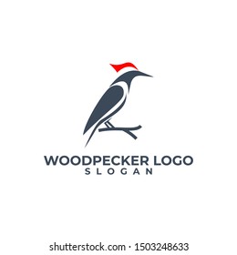 Woodpecker Logo Design White Background