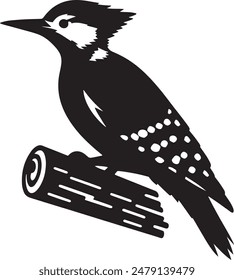Woodpecker Silhouette Vector Illustration Image