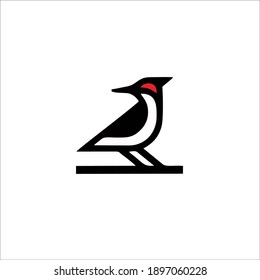 Woodpecker Symbol Logo. Vector Illustration.