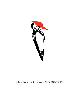 Woodpecker Symbol Logo. Vector Illustration.