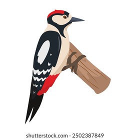 Diseño de Vector de pájaro carpintero. Vector lindo del pájaro 