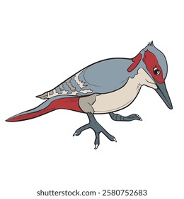 woodpecker vector illustration in various simple styles