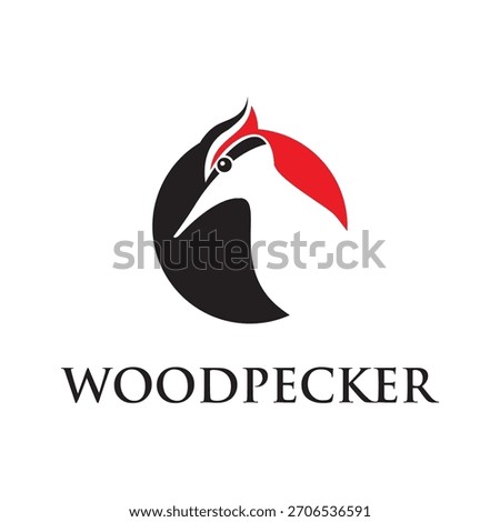 woodpecker whitespace logo vector illustration
