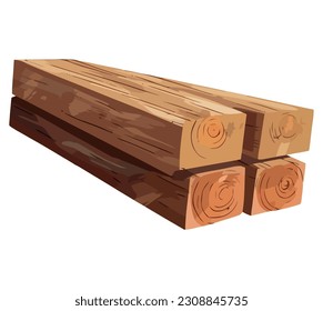 Woodpile of timber logs over white