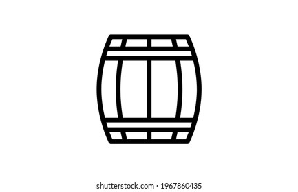 woodren beer keg barrel vector icon simple style with white background