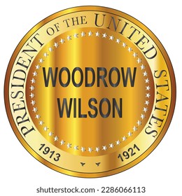 Woodrow Wilson presidente de los Estados Unidos de América sello redondo 