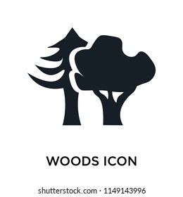 Woods icon vector isolated on white background for your web and mobile app design, Woods logo concept